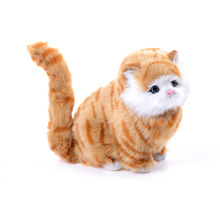 Kawaii soft Lifelike sounding Simulation stuffed plush cats toys Electric Simulation cute plush cat doll toys for kids gifts 2024 - buy cheap