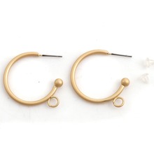 DoreenBeads Zinc Based Alloy Earrings Findings Matt Gold 30mm(1 1/8") x 30mm(1 1/8"), Post/ Wire Size: (21 gauge), 4 PCs 2024 - buy cheap