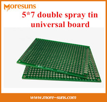Fast Free ship 100pcs/lot 5*7cm double spray tin universal board 1.6T 2.54 spacing glass fiber board PCB experimental board 2024 - buy cheap