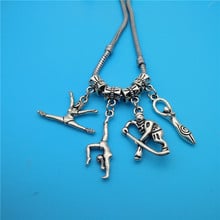 Vintage Players Goddess Gymnastics Girl Charms Steampunk Gym Sport Pendant For Jewelry Fashion Necklaces Making Bracelets Beads 2024 - buy cheap