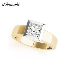 AINUOSHI 925 Sterling Silver Engagement Anniversary Ring anillo de plata 1.25ct Solitiare Princess Cut Bridal Party Jewelry Gift 2024 - buy cheap