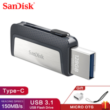 100% SanDisk 128GB SDDDC2 Extreme high speed Type-C USB3.1 Dual TG USB Flash Drive 64GB Pen Drives 16GB 150M/S PenDrives 32GB 2024 - buy cheap