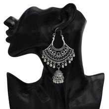 Boho Vintage Antique Ethnic Gypsy Tribal Indian Oxidized Gold Jhumka Jhumki Hoop Earrings Tribal Turkish Jewelry for Girls Women 2024 - buy cheap