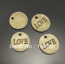 Vintage Bronze Word Letter Love Charms Pendants For Jewelry Making Findings Bracelets Handmade Accessories DIY Gift 10pcs Z730 2024 - buy cheap