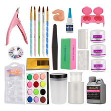 Acrylic Liquid Powder Nail Art Tips Pump Files Pen Clipper Tools Kit 2024 - buy cheap