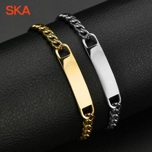SKA Bangles & Bracelets For Men Punk Male Bracelet Hand Chain 316L Stainless Steel High Quality Man's Jewelry S-B02 2024 - buy cheap