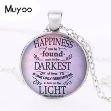 1pcslot Happiness Can Be Found Quote Pendant & Necklace Cabochon Vintage Bronze Statement Necklace HZ1 2024 - buy cheap