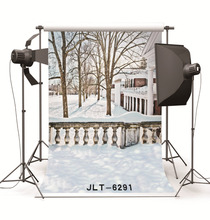 Виниловый фон для фотосъемки зимний Снежный дом компьютерный Печатный фон для фотостудии детская свадьба 2024 - купить недорого