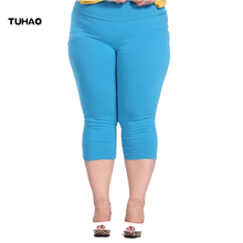 TUHAO Plus Size Female Elastic Pants 6XL 5XL 4XL Good Quality Extra Large Size Women Capris Pants Super Stretch Summer Pant YB02 2024 - buy cheap