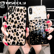 TRISEOLY Case For Xiaomi Redmi Note 7 Case Redmi Note 7 Pro Soft TPU Bumper Gold Foil Leopard Cover Phone Luxury For Xiaomi Mi 9 2024 - buy cheap