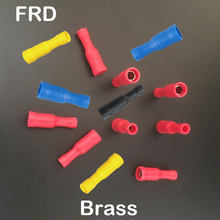 FRD1.25-156 Blue Red Yellow Black Green Brass Bullet Insulation Cable Wire Disconnect Sleeve Connector Female Crimp Terminal 2024 - buy cheap