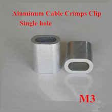 200pcs 3mm M3 Aluminum Cable Crimps Sleeve Single Hole Ferrule Crimping Loop Oval Wire Rope Clip Swage Fittings 2024 - buy cheap