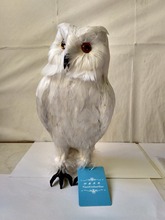 new simulation white owl model toy resin&fur owl model gift 28cm 0570 2024 - buy cheap
