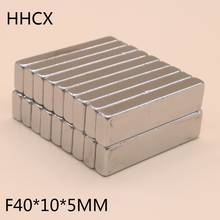 50pcs/lot Magnet 40x10x5 N38 Strong mm Square NdFeB Rare Earth Magnet 40*10*5 Neodymium Magnets 2024 - buy cheap