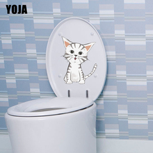 Yoja adesivo de parede para decoração de casa, adesivo de canto para gatos, 16.1x21cm, decoração de banheiro 2024 - compre barato