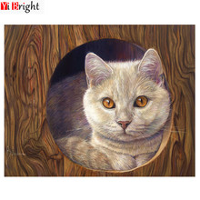 Bordado de diamante para gatos, decoración de punto para pared 5D DIY, patrones de animales, diamantes de imitación, pintura de mosaico XY1 2024 - compra barato