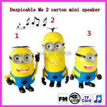 Mini cartoon speaker Despicable Me Minion speaker portable subwoofer amplifiers with USB& TF card Slot FM radio 2024 - купить недорого