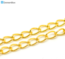 Doreen Box Lovely 2M Gold color Curb Chains Findings 8x5mm (B00786) 2024 - buy cheap