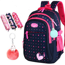 Cute Girls School Bags Children Primary Backpack Stars Print Princess Schoolbag Cute Bowknot Kids Bookbags Mochila Escolar 2024 - buy cheap