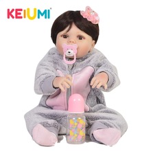 KEIUMI Hot Sale 57 cm Lifelike Reborn Baby Doll Full Silicone Body Cosplay Elephant Girl Baby Doll Toy For Kids Christmas Gifts 2024 - buy cheap