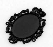 8SEASONS Beads Findings Oval Black Hollow Cabochon Setting(Fits 22x29mm),4.7x3.5cm,10PCs (B22479) 2024 - buy cheap