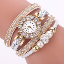 Женские часы с цветком DUOYA, брендовые Популярные Кварцевые часы с роскошным браслетом, наручные часы с драгоценными камнями для женщин, bayan saat, 533 2024 - купить недорого