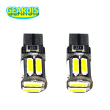 Bombillas de luz LED sin Error para coche, lámpara automática blanca, sin error, T10, Canbus, 10 SMD, 7014, 7020, 194, 168, 10SMD, 12V, 10 unidades 2024 - compra barato