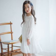 Autumn long sleeve lace dress fro kids girl princess costume age for 6-14 years big girls tulle embroidery teenage party frocks 2024 - buy cheap
