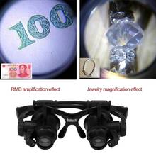 Headband Eyewear Watch Repair Watchmaker Magnifier  Loupe LED Lights Jeweler Magnifying Glasses Repair Tools 10X 15X 20X 25X 2024 - buy cheap