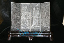 Exquisite Chinese collection Tibetan silver carving Four beauties folding screen 2024 - buy cheap