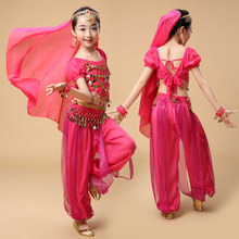 Kids Belly Dance Costumes Set Oriental Dance Costumes Girls Egypt Egyptian Bollywood Indian Belly Dancing Clothing India 6Color 2024 - buy cheap
