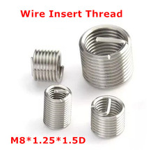100pcs M8*1.25*1.5D Wire Thread Insert , M8 Screw Bushing , stainless steel Wire Screw Sleeve Thread Repair 2024 - buy cheap