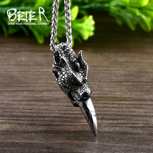 Beier new store 316L Stainless Steel Domineering Necklace Pendant Classic Animal Dragon House Men's Pendant LLBP8-414P 2024 - buy cheap