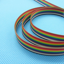 Cable plano de 10 vías, Cable de Color arcoíris, 10P, 1,27 MM, 1 metros/lote 2024 - compra barato