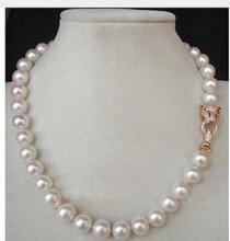 Wonderful! 18" 10-11MM AAA++ GENUINE WHITE SOUTH SEA AKOYA PEARL NECKLACE Natural Pearl Jewelry 2024 - buy cheap