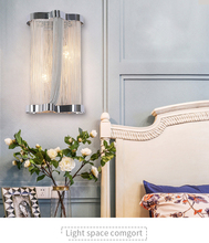 Aluminum Chain Wall Lamp Silver Modern Style Fashion Living Room Bederoom LED Lighting Bedroom Lamp Wall Lighting 2024 - buy cheap