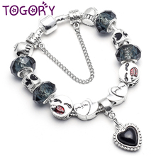 Authentic Silver Color Romantic Heart Beads Charm Bracelets & Bangles for Women Couple Fit Brand Bracelet Valentine's Day Gift 2024 - buy cheap