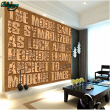 beibehang 3D Stereo English alphabet background wall murals picture large custom wallpaper murals 2024 - buy cheap