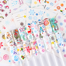1pcs Nail Decals Stickers New Year Christmas Decor Snowflakes Deer Water Transfer Sticker Tips Nail Art Decorations TRSTZ779-794 2024 - buy cheap