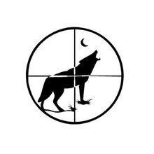 15.2*15.2CM Wild Wolf In Gun Sight Cross Fashion Hunting Car Sticker Vinyl Truck Car Body Decal Black/Silver S1-2315 2024 - buy cheap