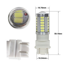 2 pçs backup reverso luz 33 smd led cauda do carro parar luz de freio lâmpada apuramento luzes acessórios do carro t25 3157 3156 5630 3157 2024 - compre barato