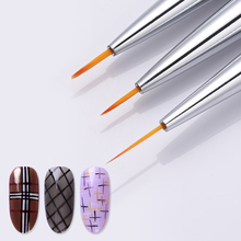 3 Pcs/Set Nail UV Gel Brush Pen Nail Art Liner Painting Pencil Acrylic Nail Art Drawing Brush  Nail Art Tool 2024 - buy cheap