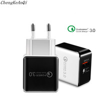 Carregador usb universal qc3.0, carregador de 18w tipo ue/eua com adaptador para carregamento rápido 3.0, de parede para iphone, samsung, huawei 2024 - compre barato