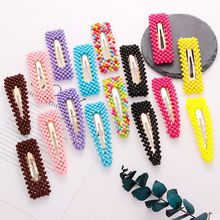 2019 New Cute Colorful Beads Waterdrop Rectangle Hairpins For Women Girls Headbands Hair Clip Barrettes Fashion Hair Accessories 2024 - buy cheap