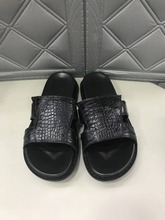 Мужская обувь из 100% натуральной кожи крокодила, летняя обувь черного цвета с подкладкой из коровьей кожи, 2019 2024 - купить недорого