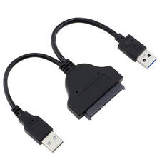 Высокоскоростной адаптер CHIPAL USB 3.0 7 + 15 22Pin SATA кабель-конвертер + USB 3,0 кабель питания для жесткого диска 2,0 "SATA 2,5 2024 - купить недорого