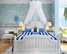 beibehang Children wall paper Mediterranean sailboys boys and girls bedroom study nonwoven papel de parede wallpaper AB version 2024 - buy cheap