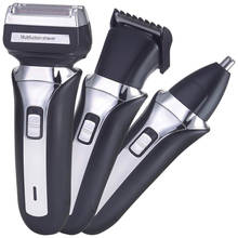 Máquina de afeitar eléctrica recargable multifunción 3 en 1, cortadora de pelo, cortador de pelo de los oídos 2024 - compra barato