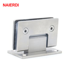 NAIERDI-4913 90 Degree Open 304 Stainless Steel Hinges Wall Mount Glass Shower Door Hinge For Home Bathroom Furniture Hardware 2024 - buy cheap