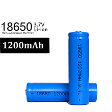 Baterías de litio recargables para linterna LED, 100 unids/lote, alta capacidad, 1200mah, 18650 V, 3,7 2024 - compra barato